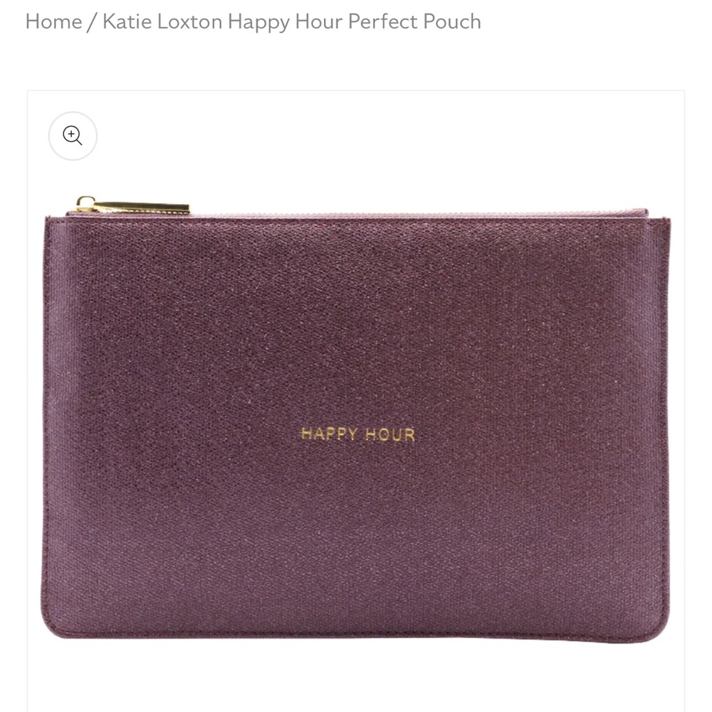 new happy hour perfect pouch metallic purple kate loxton